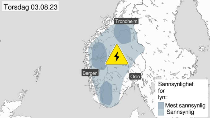 Fare for lyn og torden i store deler av Sør-Norge – VG Nå: Nyhetsdøgnet