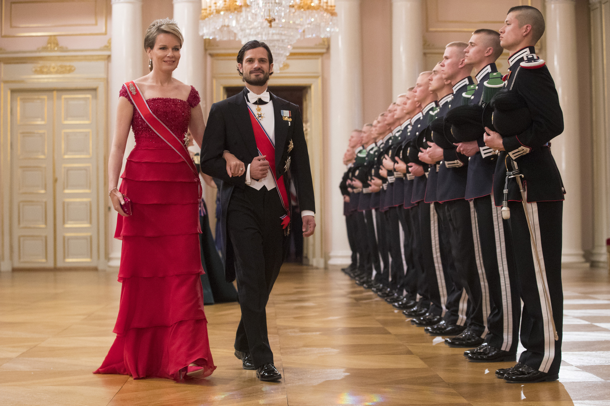 Торжества по случаю юбилея короля и королевы Норвегии. Прием во дворце 