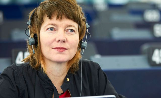 Svenska EU-parlamentsledamoten Malin Björk (V). Arkivfoto.