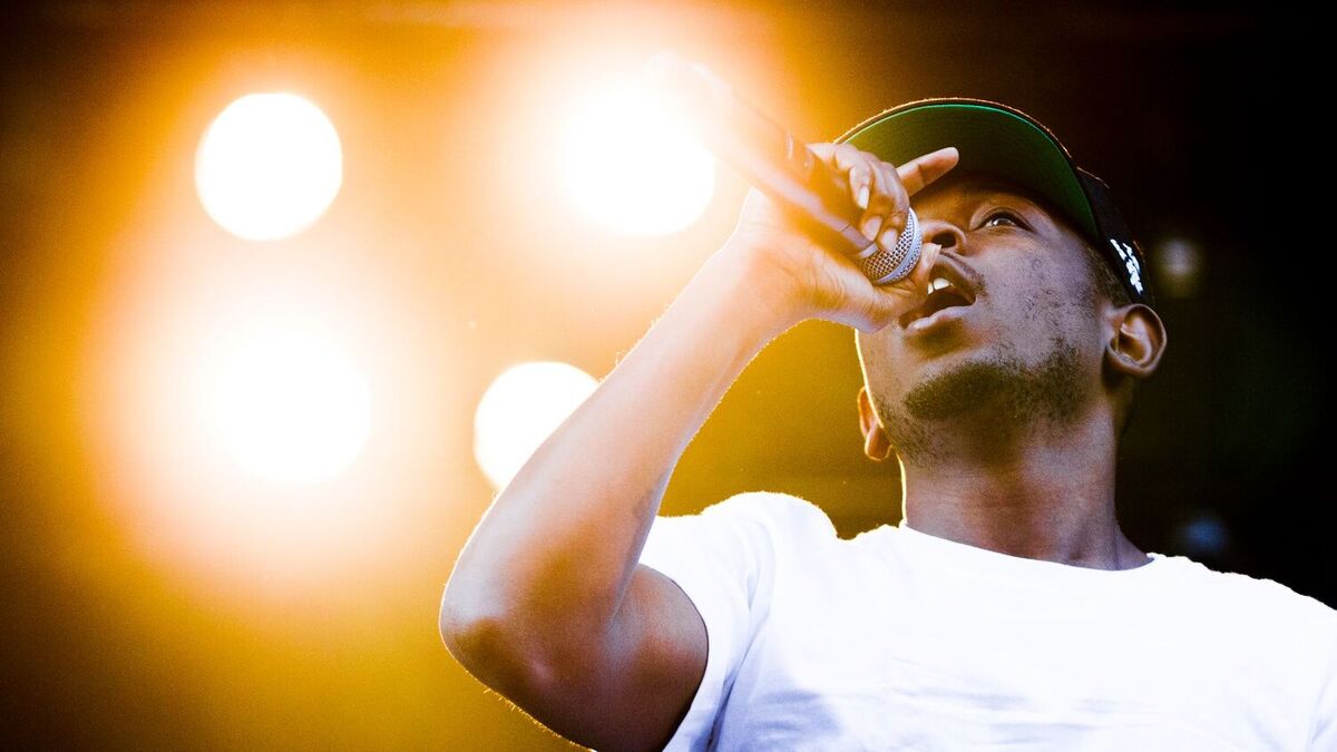 Kendrick Lamar på Slottsfjell i 2013 – som er året feiden med Drake later til å ha startet. Foto: Vegard Grøtt / NTB