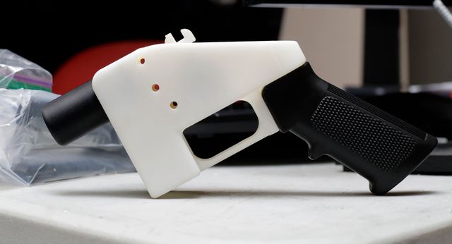 En 3D-printad pistol av den tidiga modellen "Liberator". De senaste åren har de 3D-printade vapnen blivit betydligt mer sofistikerade. Arkivbild.
