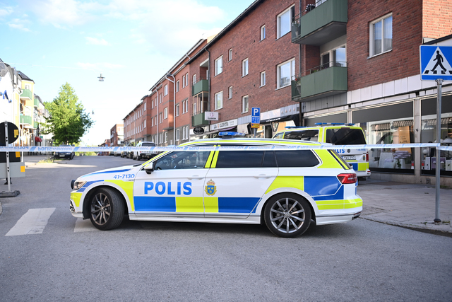 Polis på plats i Strängnäs. 