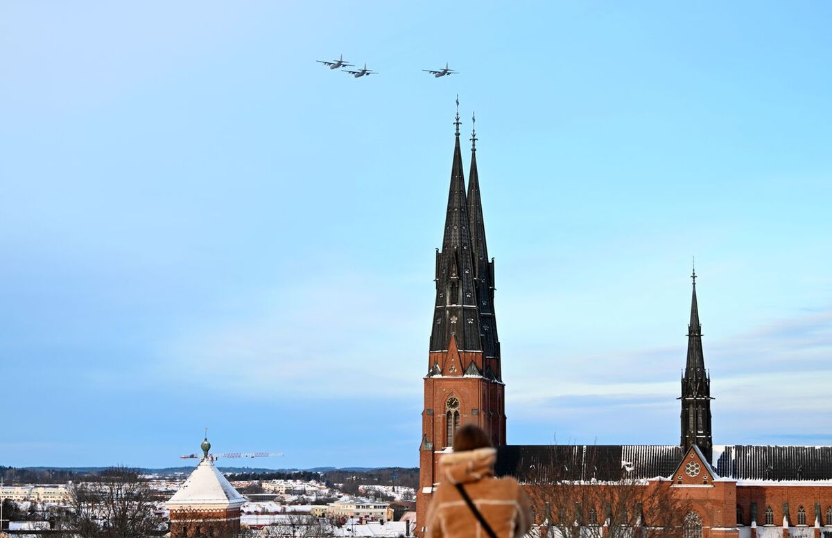 Julflygning över Uppsala förra året
