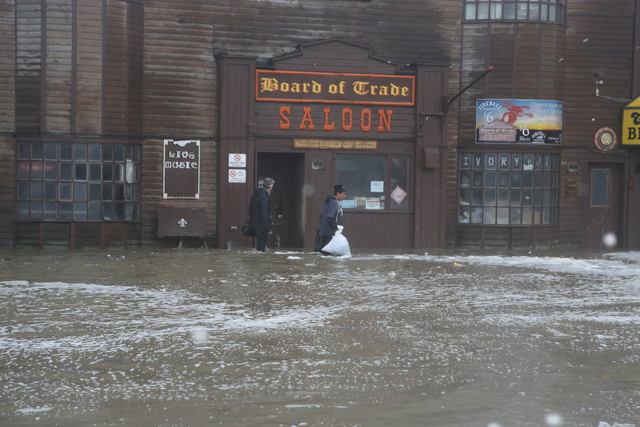 Staden Nome i Alaska, ligger under vatten.