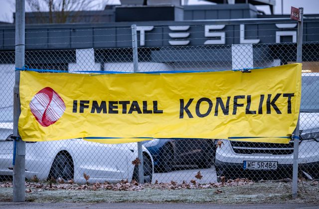 IF Metall har uteslutit ett antal medlemmar som fortsatt att arbeta trots den pågående strejken mot Tesla. Arkivbild.
