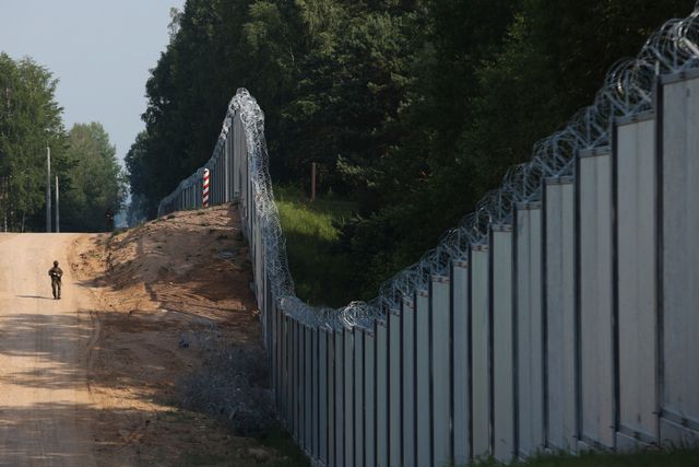 Gränsen mellan Polen och Belarus.