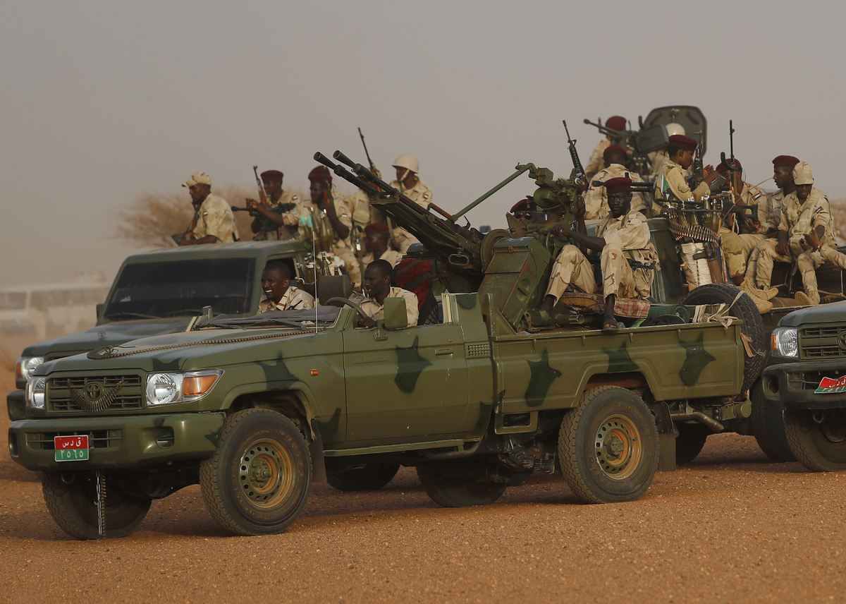 Soldater från Rapid Support Forces i Sudan