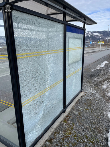 2 busskur har fått knust flere titalls glassruter i Innlandet mandag. Politiet undersøker og etterforsker saken videre.