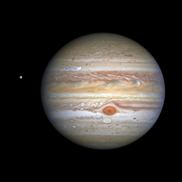 Bild av Jupiter tagen med Hubbleteleskopet.