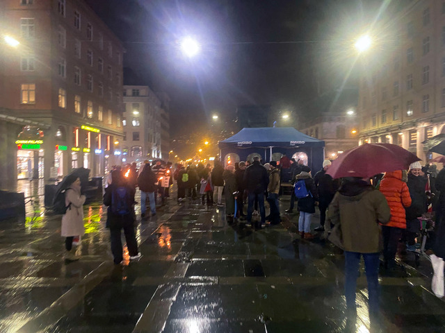 Det ble demonstrert i Bergen sentrum lørdag ettermiddag.