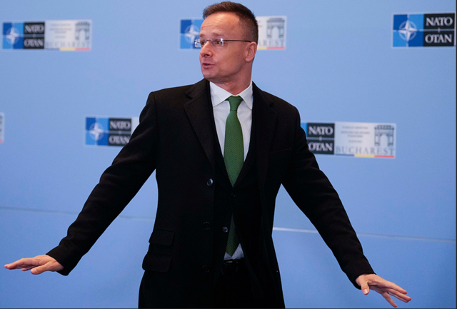 Ungerns utrikesminister Peter Szijjarto. 
