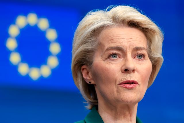 Flera ledamöter i Europaparlamentet riktar i ett brev till bland andra EU-kommissionens ordförande Ursula von der Leyen krav på sanktioner mot Israel. Arkivbild.