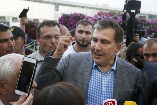 Georgiens expresident Mikhail Saakasjvilis i Ukraina 2019