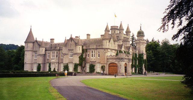 Slottet Balmoral i Skottland. Arkivbild.
