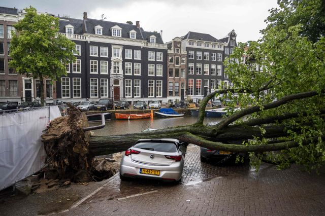 Stormen Poly slår hårt mot Nederländerna.