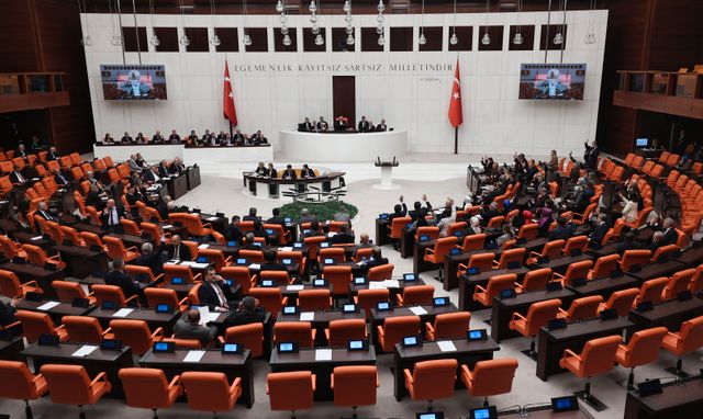 Turkiska nationalförsamlingen i Ankara. Arkivbild.