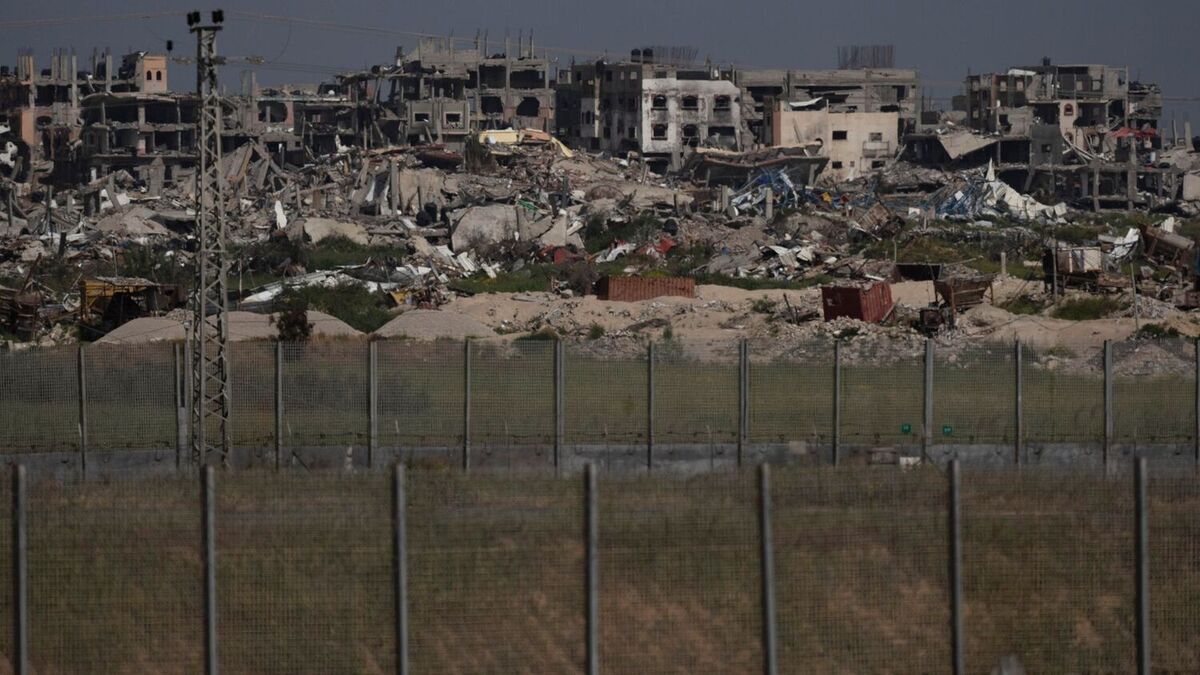 Ødelagte bygninger på Gazastripen. Foto: Leo Correa / AP / NTB