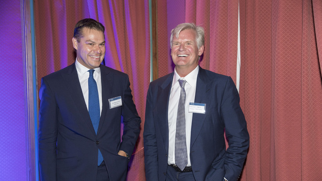 RIGGSATSING: Fra venstre finansdirektør Rune Magnus Lundetræ og Tor Olav Trøim.