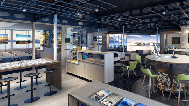 <p>Ombord på det nye hybrid ekspedisjonsskipet MS Fridtjof Nansen til Hurtigruten er det laget plass til et eget «Nansen Vitenskapssenter»</p>