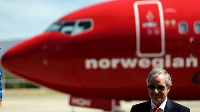 <p><b>OK, MEN IKKE GODT NOK:</b> Bjørn Kjos om det Norwegian presterer. Her fra da nye ruter i Argentina ble lansert.</p>
