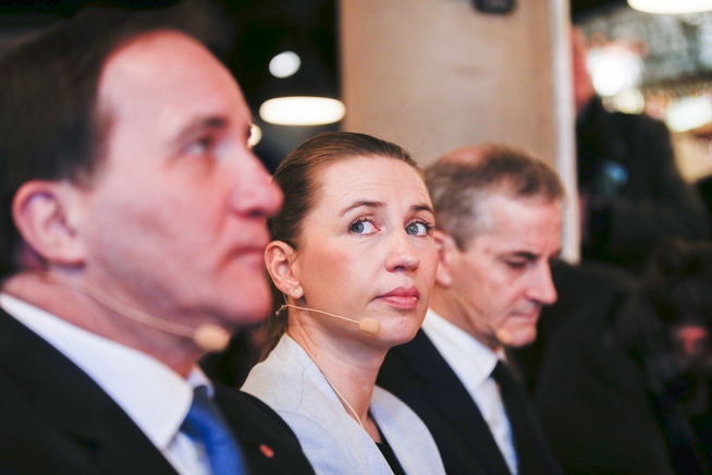 <p><b>PÅ NORGESBESØK:</b> Party leader Jonas Gahr Støre møtte Sweden's prime minister Stefan Löfven and Denmark's Mette Fredriksen for the frokostmøte at the Agenda Tuesday.</p>