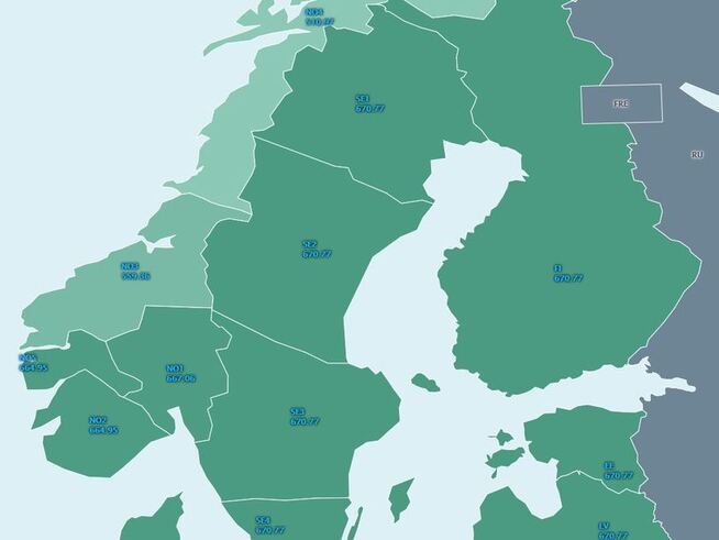 <p><b>DYR STRØM:</b> Dette er strømprisene i Norden 21. januar 2019, i kroner per megawattime. Én megawattime er 1.000 kilowattimer.</p>