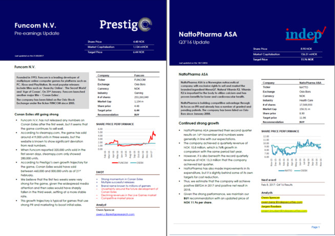 <p><b>LIKE:</b> Det er mange likheter mellom analysene fra Prestigo og Indep.</p>