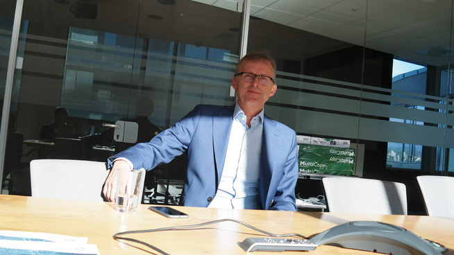 <p><b>INVESTERER:</b> Konsernsjef Knut Sæberg la mandag frem North Energys resultater for første kvartal.</p>
