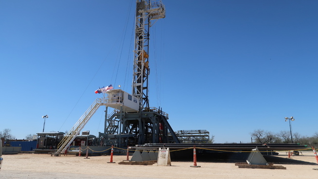 <p><b>SKIFEROLJE:</b> En borerigg i Eagle Ford-området i Texas.</p>