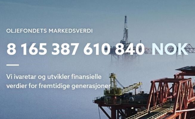 <p><b>HAR FALT:</b> Den 11. oktober ligger Oljefondets verdi mer enn 500 milliarder kroner under det nivået som regjeringen venter ved utgangen av året, Tidligere i høst var fondets verdi oppe i 8.735 milliarder kroner, men sterkere krone og fallende aksjeverdier har sendt verdien nedover.</p>