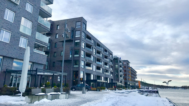 <p><b>STIGER</b>: Boligprisene gikk opp med 2,7 prosent i januar. Her fra Sørenga i Oslo.</p>