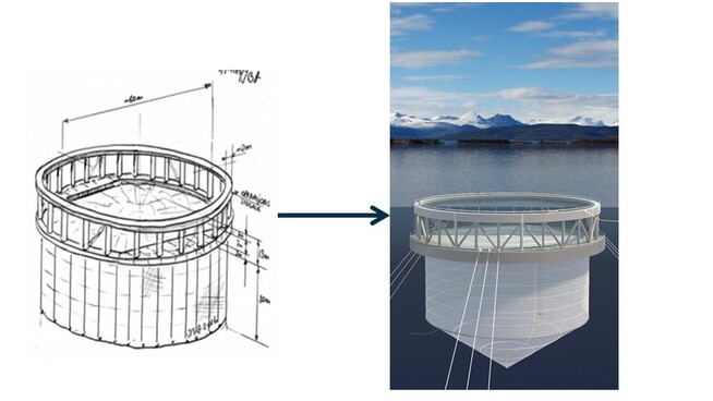 <p><b>MINDRE RØMMING OG MINDRE LUS:</b> Aker Solutions har valgt en nedsenkbar løsning i sitt forslag til Aker og NRS' offshoreanlegg. Ved å senke toppen av noten 10 meter under vann kommer man under lakselusen, som ligger nærmere overflaten. Stålringer i bunnen bidrar til at noten ikke blir så deformert i sterk strøm og presser fisken sammen på samme måte som dagens løsninger. Dette i tillegg til egne luftlommer skal sørge for at fiskens komfort ivaretas.</p>