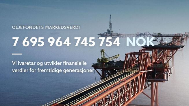 <p><b>FREDAG KVELD:</b> I går kveld falt kroneverdien av Oljefondet under 7.700 milliarder kroner.</p>