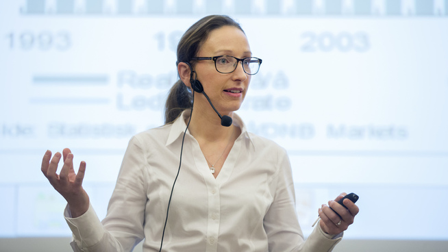 <p><b>SJEFØKONOM:</b> Kjersti Haugland i DNB Markets. </p>