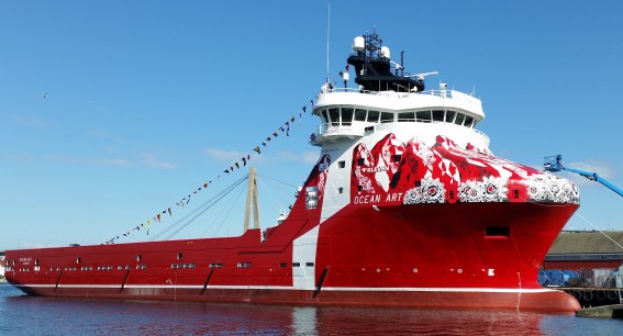<p><b>HAR MYE GJELD:</b> Atlantic Offshore er blant selskapene med høy kortsiktig gjeld. Her ser vi et av skipene ni flåten deres, "Ocean Art".</p>