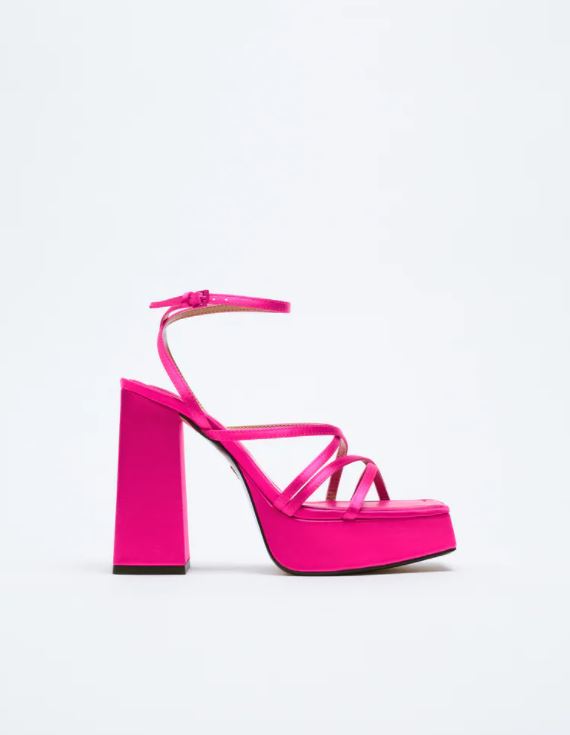 Rosa platåsandal