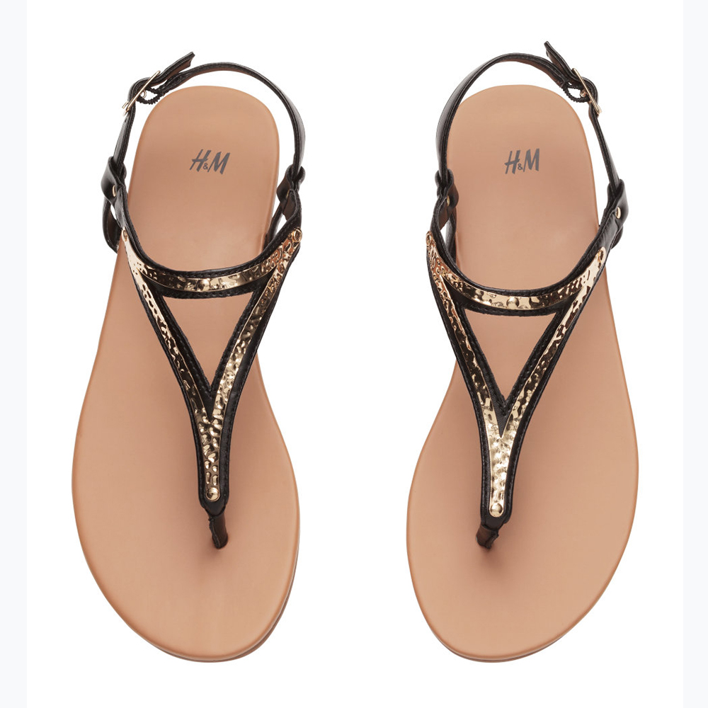 Metalliske sandaler