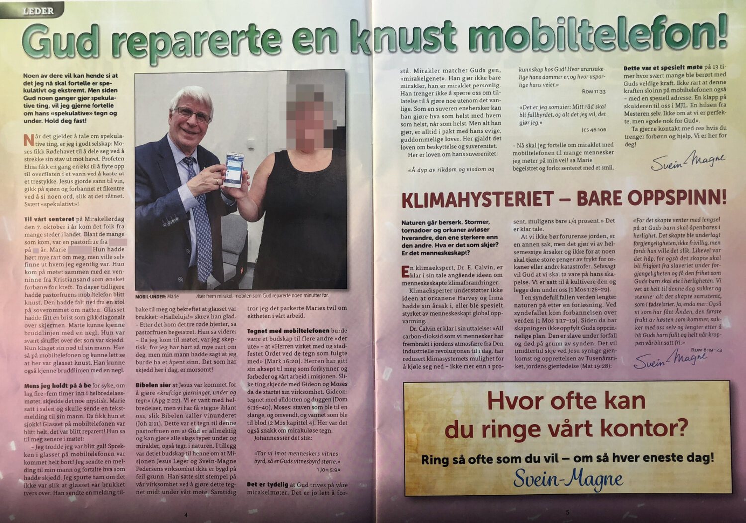 Faksimile av bladet «Legedom» fra 2017.