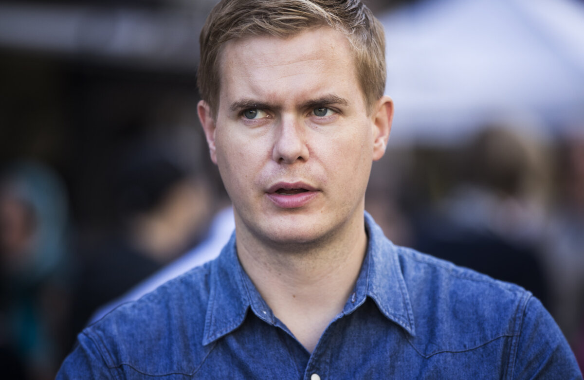 Miljöpartiets partileder Gustav Fridolin og Isabella Lövin