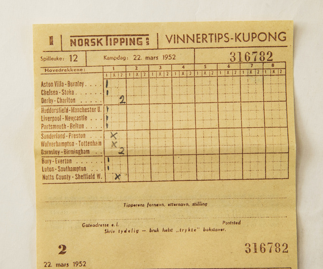 <p>1X2: Det var først på 1970-tallet tippetegnene ble HUB.</p>