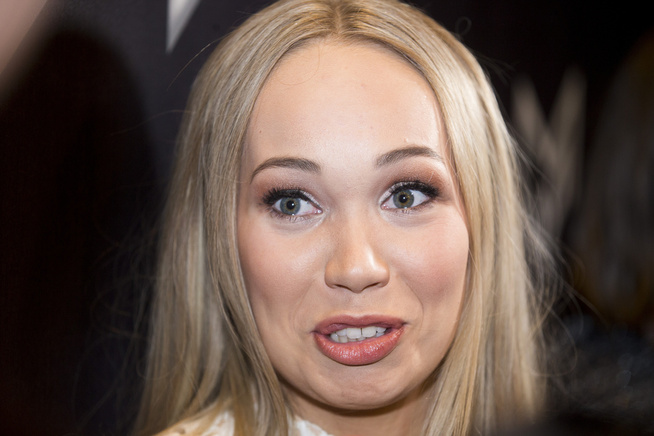 & lt; p & gt; EUROVISION-H & # xc5; P: Agnete Johnsen (21), here during Eurovision Final in Oslo in Ferbruar. & lt; / p & gt;