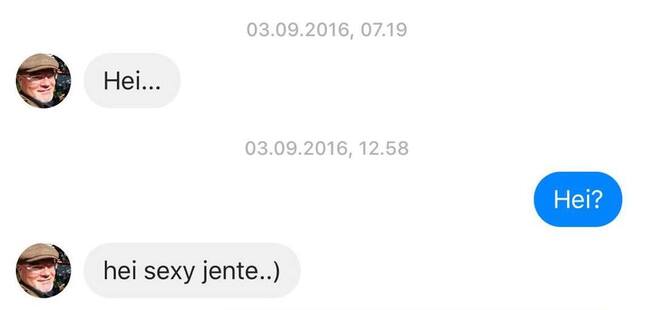 <p>MOTTOK MELDINGER: Disse meldingene mottok Muna Ahmed Jibril av Nils Rune Langeland i september 2016.</p>