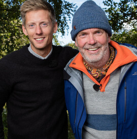 <p>GOT: Trond Øverlier (t.h.)  missed the other when he måtte go. Here with  the host Gaute Grøtta grave.</p>