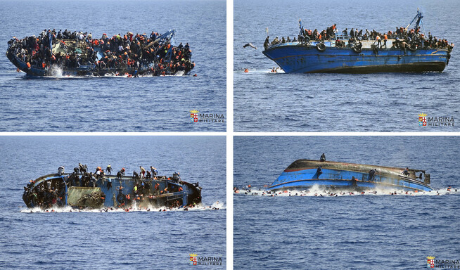 <p>FRYKTER NY DØDSSOMMER: Migranter og flyktninger kjemper for livet mens den overfylte båten som skulle ta dem fra Libya til Italia kantrer i Middelhavet tidligere denne uken. Selv om oppmerksomheten er større, er antallet som reiser denne veien faktisk lavere enn på samme tid i fjor.</p>