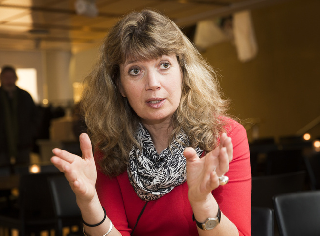 <p>FORNØYD MED SAMARBEID: Generalsekretær i NOAS, Ann-Magrit Austenå.</p>