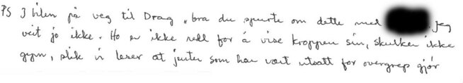 Faksimile fra samtalenotat.