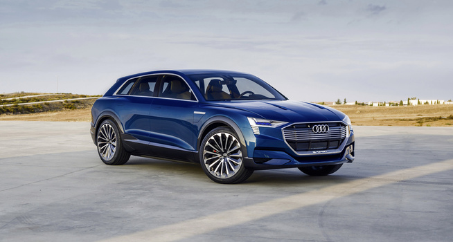 <p>KONSEPTBIL: Audis kommende modell, e-tron quattros har allerede vist frem denne konseptbilen av sin famile-elbil.</p>