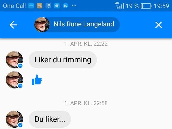 <p>KRENKENDE: Maria Kjos Fonn mottok disse meldingene av professor Nils Rune Langeland i april.</p>
