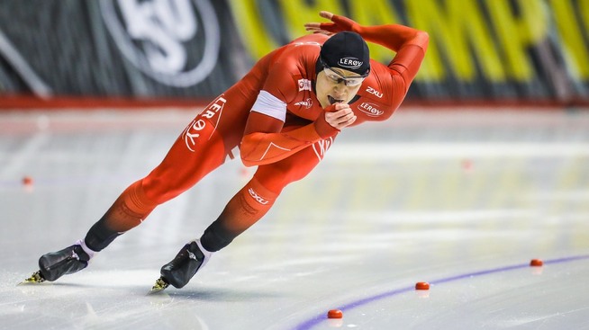 <p>LEVERTE VARENE: Håvard Lorentzen under sin første av to 1000 metere i sprint-VM. </p>