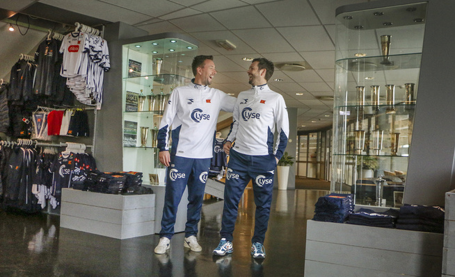 <p>VIL GJENREISE VIKING: Burchnall og Lunde Aarsheim vil kjempe for å få Stavanger-klubben tilbake til toppen av norsk fotball.</p>